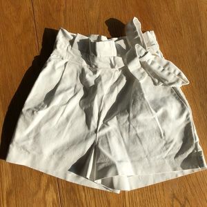 White Paper Bag Shorts
